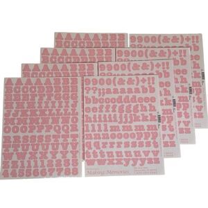 VTG 1997 Making Memories Stickers Letters Numbers Symbols 8 Sheets Pastel Pink